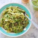 PARSLEY PESTO PASTA WITH PEAS